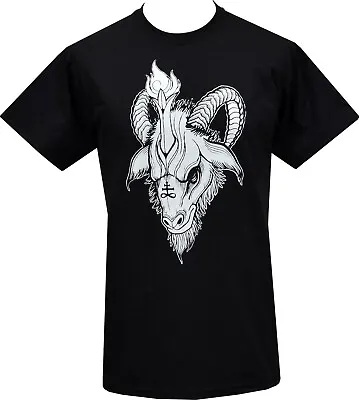 Buy Mens Baphomet T-Shirt Pentagram Satanic Goat Gothic Demonic Occult S-5XL • 20.50£