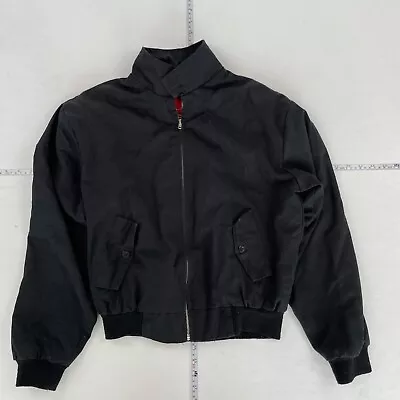 Buy Harrington Jacket XS Black Womens Short Tartan Check Red Lining • 7.99£