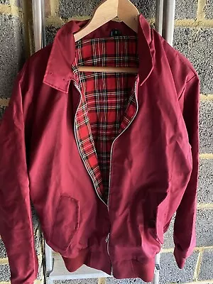Buy Harrington Jacket Burgundy Size L Never Worn Ska Mod Casual • 10£
