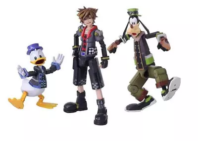 Buy Disney Kingdom Hearts 3 Bring Arts Sora ＆ Donald Duck And Goofy Figures... • 96.40£