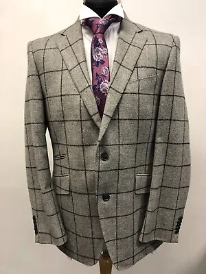 Buy Duchamp Suit Jacket/blazer Wool Blend With Cashmere In Grey Check 40r Bnwot • 119.99£