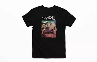 Buy Gorillaz Print Music Band Black Short Sleeve T-Shirt Message For Sizes S/XL • 10.99£