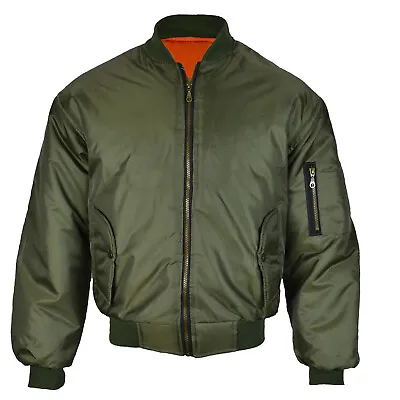 Buy Mens Ma1 Jacket Army Pilot Biker Bomber Security Flight Military Doorman Coat • 24.99£