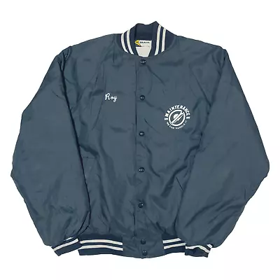 Buy K BRAND Maintenance Varsity Jacket Blue Nylon Mens S • 22.99£