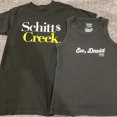 Buy Schitts Creek Women’s Tank & T-Shirt Small Black Ew David Round Neck Cotton • 18.78£