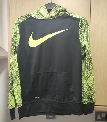 Buy Kids Nike Dri Fit Hoodie Size XL Green And Black • 10£