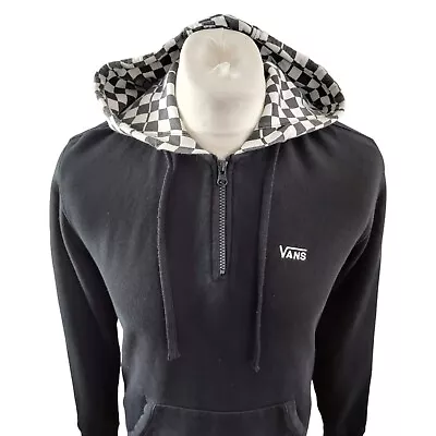 Buy Vans Mens Hoodie Jumper Sweater Black Size XS Pure Cotton Quarter Zip Hooded  • 13.99£