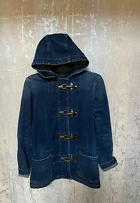 Buy Vintage Ralph Lauren Denim/Jeans Hoodie Jacket/Coat With Big Hook Size S • 62.65£