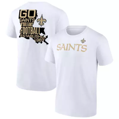 Buy New Orleans Saints T-Shirt Men's NFL Hometown Hot Shot Top - New • 14.99£