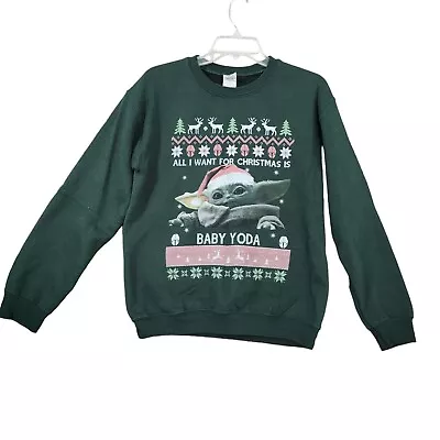 Buy Star Wars Yoda Ugly Christmas Sweater Sweatshirt Size S All I Want For Christmas • 11.30£