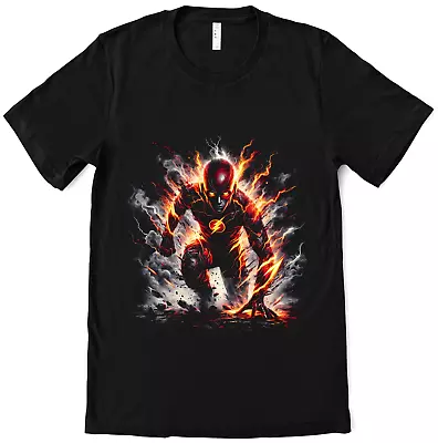 Buy Mens Black The Flash Superhero Villains T-shirt Top Tee Cotton XS -2XL SH22 • 13.49£