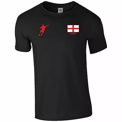 Buy England Football Flag T Shirt Three Lions Fans Barmy Army Gift Joke Kids Tee Top • 9.19£