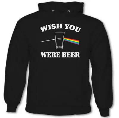 Buy Wish You Were Beer - Mens Hoodie Drunk Drinking Pink Floyd Parody Dave Gilmour • 24.49£