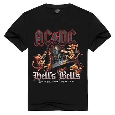 Buy AC/DC Hells Bells T-Shirt Rock Band Heavy Metal Retro Concert Tour • 11.99£