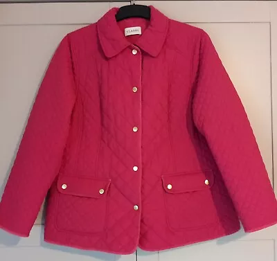 Buy Pink [Magenta] Quilted Jacket With Corduroy Trim From Classic@M&S Size 18 • 3£