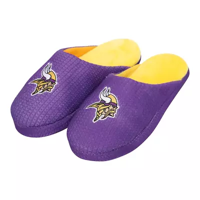 Buy Minnesota Vikings NFL Slippers (Size UK10-11) Men's Logo Waffle Slippers - New • 11.99£