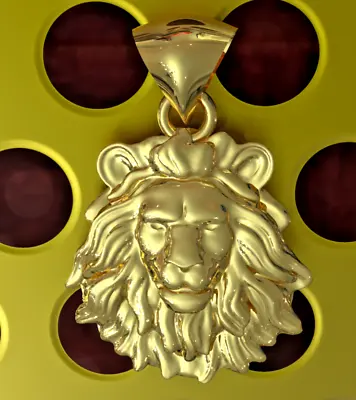 Buy Solid 10k Yellow Gold Lion King Pendant Charm • 165.56£