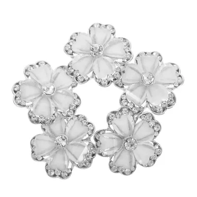 Buy 5Pcs Rhinestone Flower Sewing Buttons For Clothes-MD • 6.68£