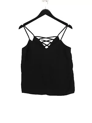 Buy New Look Women's T-Shirt UK 8 Black 100% Polyester Sleeveless V-Neck Camisole • 8£