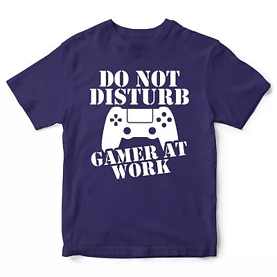Buy Boys Do Not Disturb Gamer At Work T Shirt Gaming Birthday Gifts For Kids Xmas • 11.95£