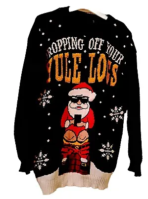 Buy Novelty Christmas Jumper  Dropping Off Your Yule Logs  Mens/Medium • 9£