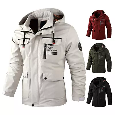 Buy Mens Windbreaker Jacket Waterproof Sports Climbing Jacket Outdoor Warm Coat UK • 25.99£