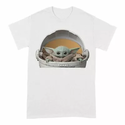 Buy Men's Star Wars The Mandalorian The Child Pod White T-Shirt • 8.95£