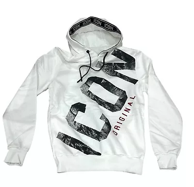 Buy Mens Icon Hoody, Urban Street Wear Pullover Hip Hop Hoodie White • 28.99£