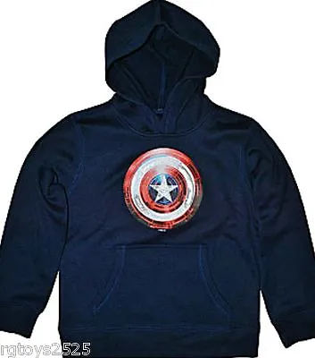 Buy Marvel Captain America Pullover Hoodie Size 10-12 14-16 18 New Childs Sweatshirt • 32.16£