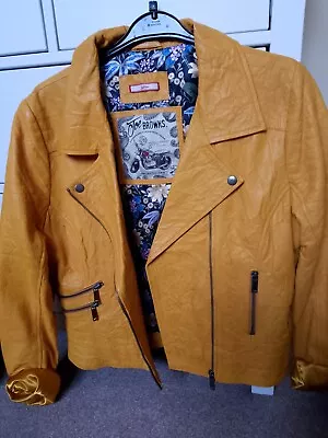 Buy Stunning Ladies Joe Browns Real Leather Jacket Yellow 16 • 15£