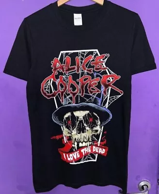 Buy Alice Cooper T Shirt Rare I Love The Dead Tour Merch Rock Band Tee Size Small • 16.30£