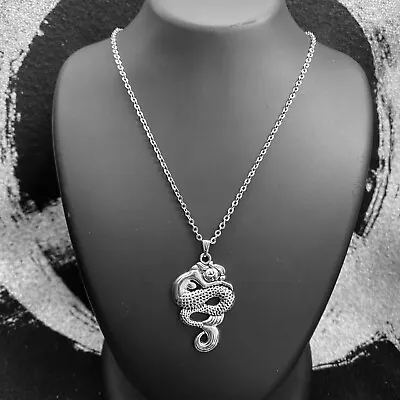 Buy Women's Vintage Look Silver Colour Mermaid Pendant Necklace Jewellery Gift UK • 3.99£