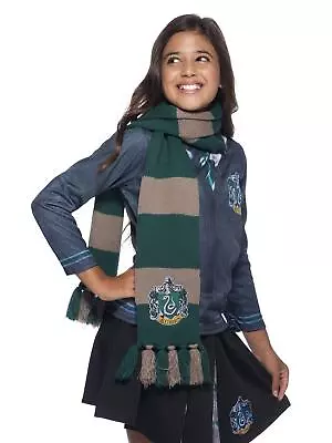 Buy Official Harry Potter Slytherin Hogwarts Scarf Fancy Dress Book Week Accessory • 10.19£