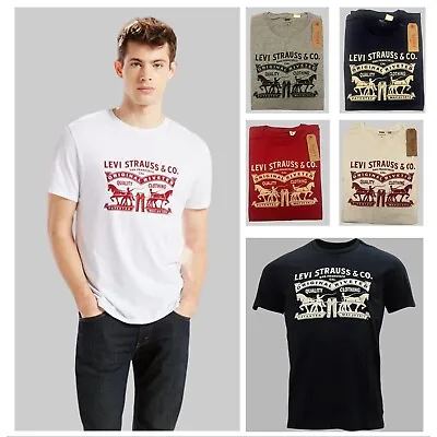 Buy Mens Levi's Short Sleeve 80s Style Strauss & Co Vintage Crewneck T Shirt Tee Top • 12.99£