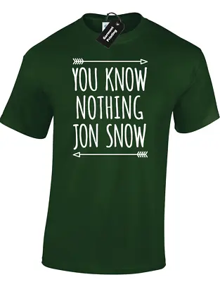 Buy You Know Nothing Jon Snow Mens T-shirt King Of Thrones Game Of Snow Jon • 7.99£