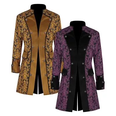 Buy Fashion Holiday Office Coat Man Clothes Men Steampunk Jacket Medieval Coat • 49.07£