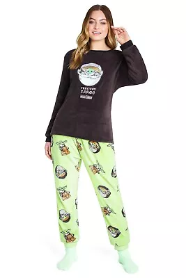 Buy Disney Womens Mandalorian Long Sleeve Pyjama Set & Socks Sleepwear Nightwear • 25.49£