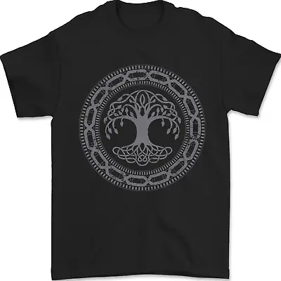 Buy Viking Symbol Yggdrasil Grey Gym Mens T-Shirt 100% Cotton • 9.99£