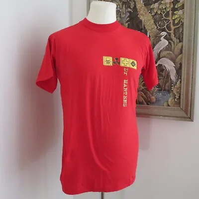 Buy Dr Martens Retro Vintage Red T Shirt 'Skull Acid Hazard' Print Size S • 50£