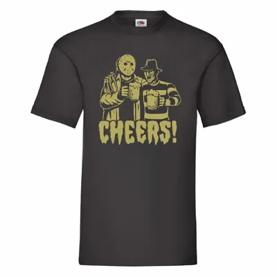 Buy Freddy Krueger And Jason Voorhees Cheers T Shirt Small-2XL • 11.19£