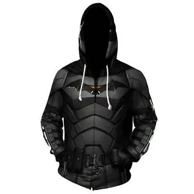Buy 2023 Batman Superhero Bruce Wayne Cosplay Zipper Hoodie Sweatshirts Jacket Coat. • 27.24£