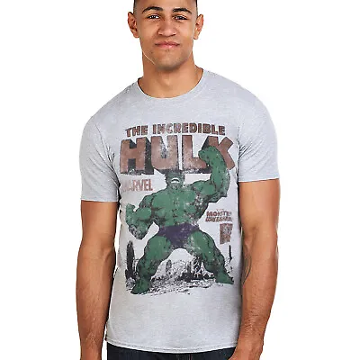 Buy Official Marvel Mens Incredible Hulk Rage T-shirt Grey Marl S-XXL • 13.99£