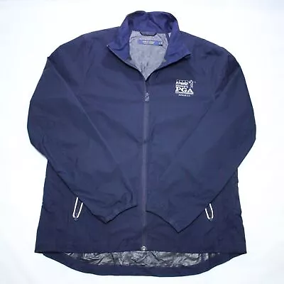 Buy Ralph Lauren Golf Jacket Large Blue PGA Sahalee Zipup Windbreaker Breathable • 9.99£