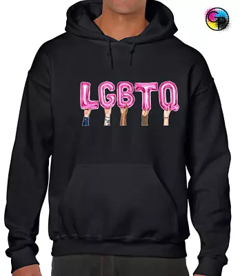 Buy Lgbtq Balloons Hoody Hoodie Pride Rainbow Flag Gay Lesbian Proud Funny Design • 21.99£