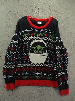 Buy Star Wars Mandelorian Grogu Baby Yoda Ugly Christmas Sweater Women's Size L/XL • 16.32£