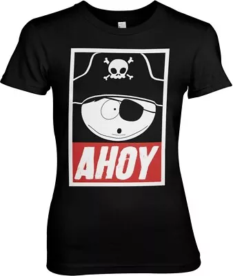 Buy South Park Eric Cartman Ahoy Girly Tee Damen T-Shirt Black • 28.83£