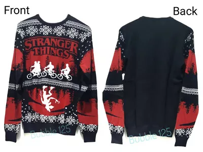 Buy Netflix Stranger Things Christmas Knitted Jumper For Unisex Adult Casual Primark • 28.99£