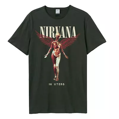 Buy Nirvana In Utero Amplified Charcoal Medium Unisex T-Shirt NEW • 22.99£