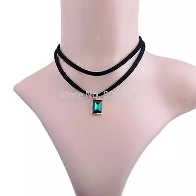 Buy Velvet Choker Charm Necklace Gothic Crystal Boho Bohemian Jewellery Gift A199 • 3.25£
