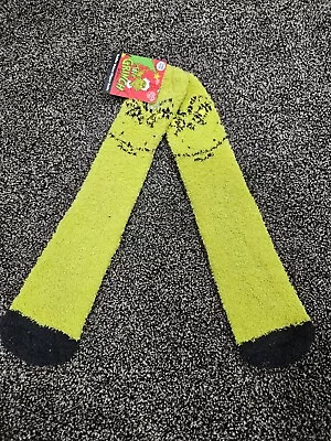 Buy Grinch Pajamas Pants Slipper Socks  'Naughty Or Nice'Non-Skid OSFM • 7.55£